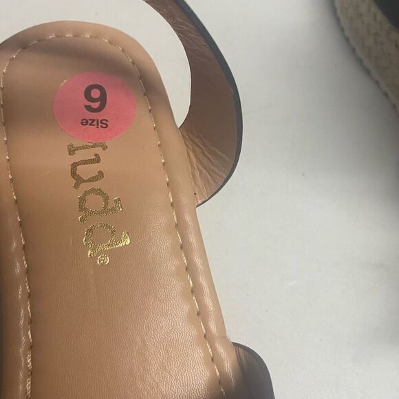 MUDD Women’s Espadrille Sandals Black Sz 6 Ankle Strap Buckle Open Toe New No Bx - Picture 4 of 9